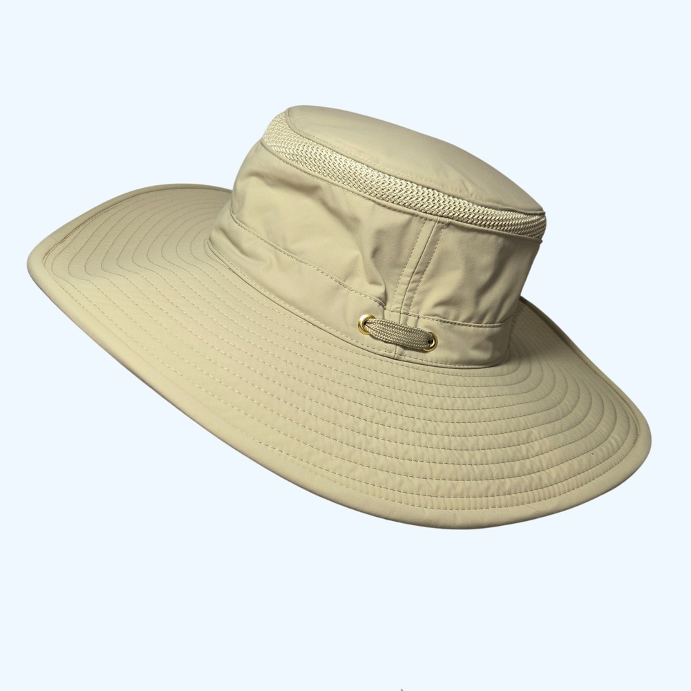 Tilley Airflo LTM2 Broad Brim Sun Hat Khaki Tan 7 3/8 Large Recycled Nylon